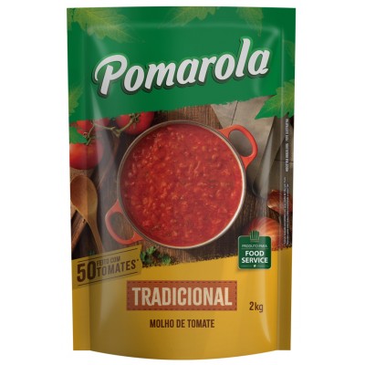 13809 - molho tomate tradicional Pomarola sachê 2kg