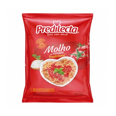 13874 - molho tomate tradicional Predilecta sachê 4,1kg