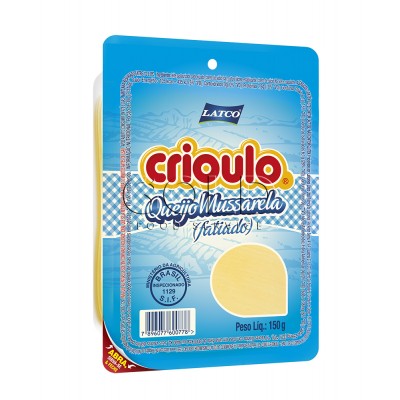 13961 - queijo mussarela fatiado Crioulo 150g
