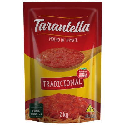 13996 - molho tomate tradicional Tarantella sachê 2kg