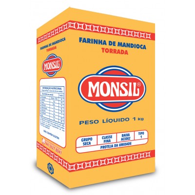 14510 - Farinha de mandioca torrada 1kg papel Monsil