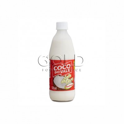 14579 - leite coco 20% gordura Coco do Vale garrafa 500ml tradicional