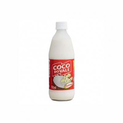14579 - leite coco 20% gordura Coco do Vale garrafa 500ml tradicional