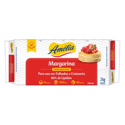 14604 - margarina para folhados 80% lipídios Amélia 2kg