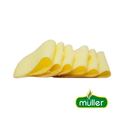 1482 - queijo mussarela fatiado interfolhado Muller +/- 4kg