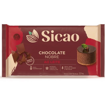 15652 - chocolate ao leite barra 2,1kg Sicao Nobre