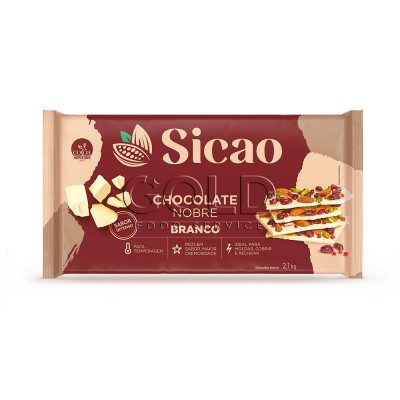 15654 - chocolate branco barra 2,1kg Sicao Nobre
