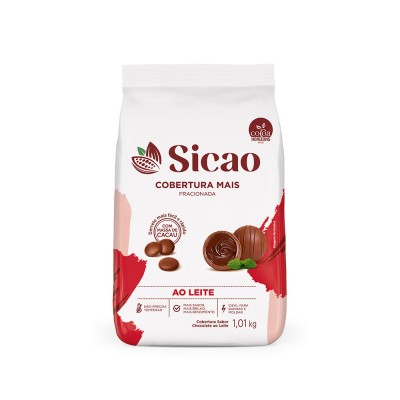 15660 - cobertura chocolate ao leite gotas 1,01kg Sicao mais
