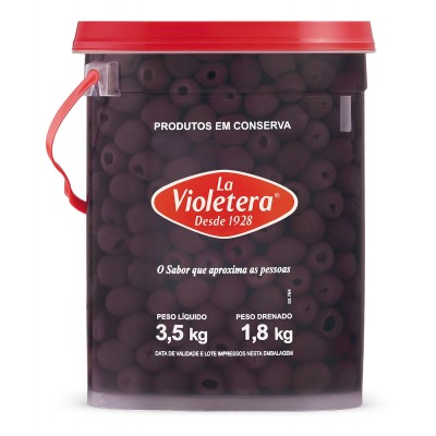 15685 - azeitona preta s/caroço La Violetera 1,8kg