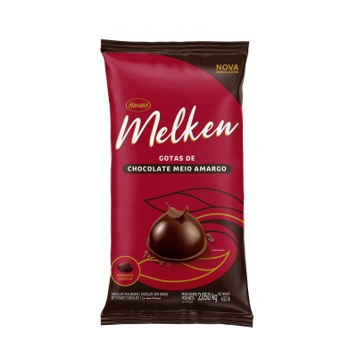 15933 - chocolate meio amargo gotas 2,05kg Melken Harald