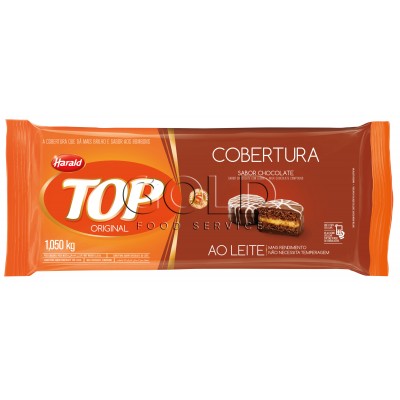 15936 - cobertura chocolate ao leite barra 1,01kg Top Harald