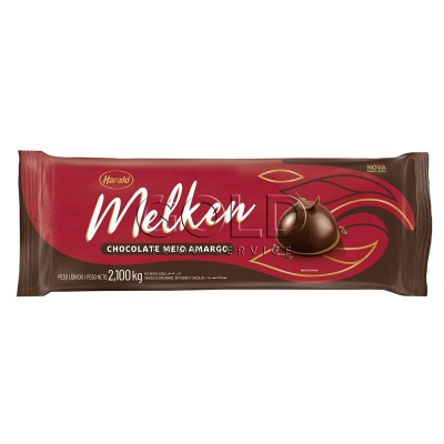 15943 - chocolate meio amargo barra 2,1kg Melken Harald