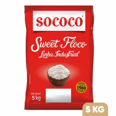 16000 - coco flocos úmido e adoçado Sweet floco Sococo 5kg
