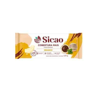 16010 - cobertura chocolate branco barra 1,01kg Sicao mais
