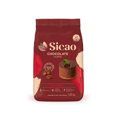 16012 - chocolate ao leite gotas 1,01kg Sicao Nobre