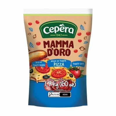 16797 - molho tomate pizza Mamma D'oro sachê 1,7kg
