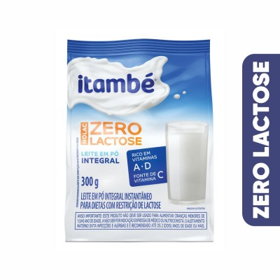 17066 - leite pó integral instantâneo zero lactose 300g Itambé