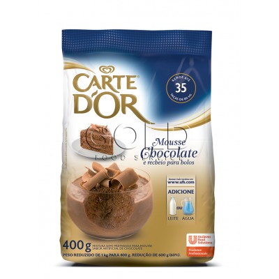 17327 - mousse chocolate Carte 'Dor 400g rende 35 porções de 80ml