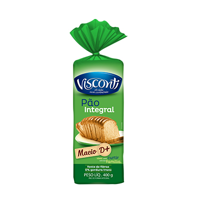 17578 - pão fatiado integral Visconti 400g