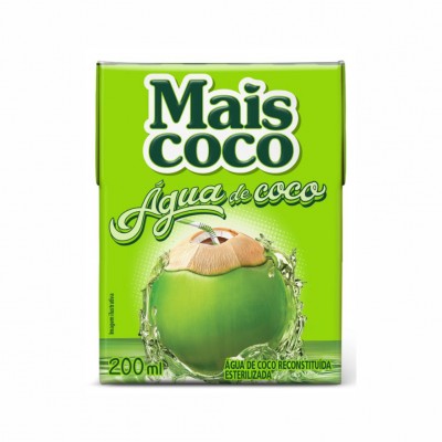 17764 - água de coco 24 x 200ml Mais Coco