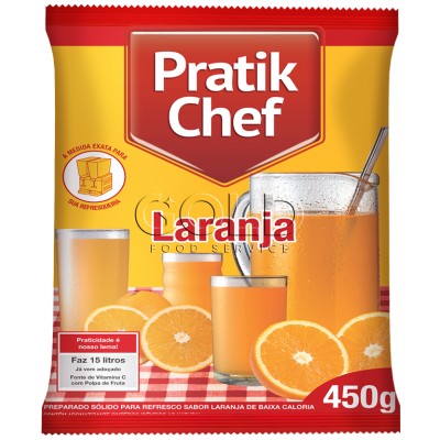 17772 - refresco laranja Pratik chef 450g rende 15lt