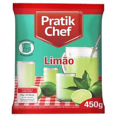 17773 - refresco limão Pratik chef 450g rende 15lt