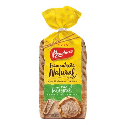 17836 - pão fatiado integral fermentação natural Bauducco 390g
