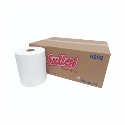 17859 - toalha papel bobina Sulleg 6 rolos x 200mt x 20cm 100% 24gr Cód. 6202