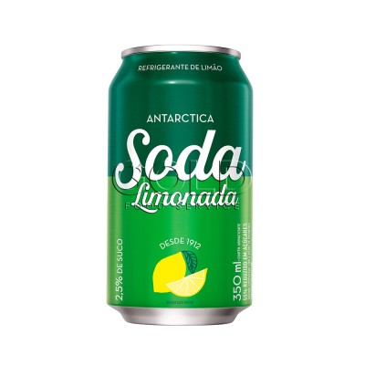 18342 - refrigerante lata 350ml soda limonada Antarctica 12un
