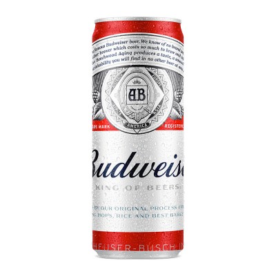 18350 - cerveja lata 350ml Budweiser sleek 12un