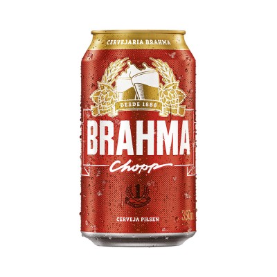18357 - cerveja lata 350ml Brahma chopp 12un