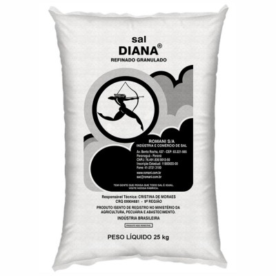 18992 - sal refinado granulado com iodo Diana 25kg