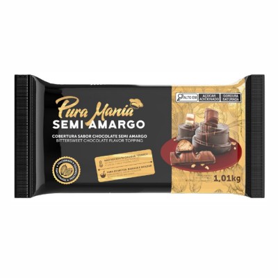 19285 - cobertura chocolate semi amargo 1,01kg pura mania Roma