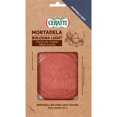 19353 - mortadela Bologna light 100% bovina fatiada Ceratti 100g