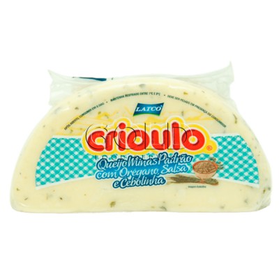 19393 - queijo minas padrão meia lua orégano salsa e cebolinha Crioulo +/- 500g