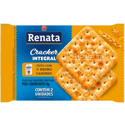 19398 - sachê biscoito cream Cracker integral Renata 180 x 10g