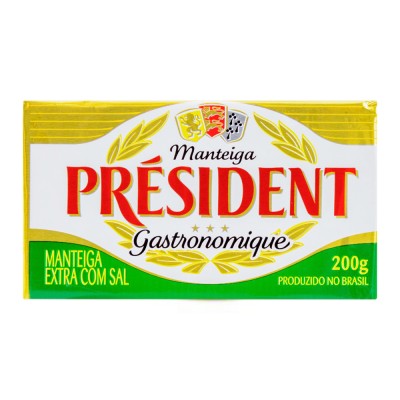 19413 - manteiga extra com sal President 200g