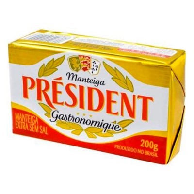 19414 - manteiga extra sem sal President 200g
