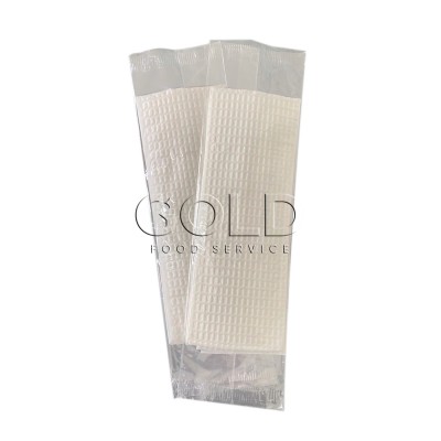 19444 - guardanapo branco embalado Maddu 14,5 x 39,5cm 1.000 sachês de plástico com 2un