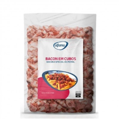 19804 - suíno - bacon cubos de pernil congelado 1kg Alfama