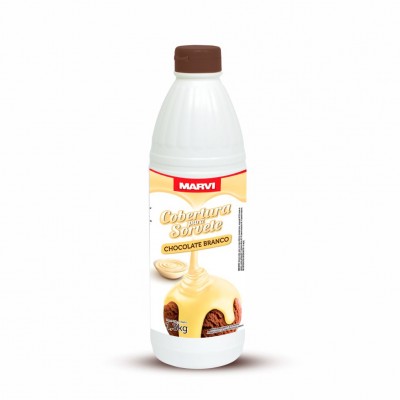 20323 - cobertura para sorvete chocolate branco Marvi 1,3kg