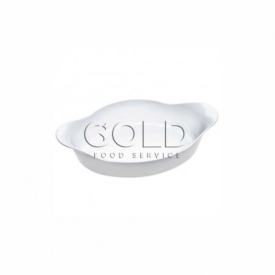 20483 - travessa refratária oval 1L 11 x 17 x 6,6 branco vidro Opaline Marinex 655917 un