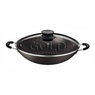 20505 - frigideira wok alumínio com tampa 36cm 6l antiaderente chumbo Tramontina un