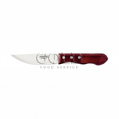 20518 - faca churrasco jumbo 25cm madeira vermelho polywood Tramontina un 110gr