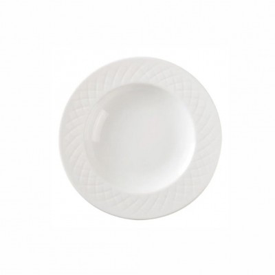 20617 - prato sobremesa 21cm com borda larga branco porcelana Ingrid Tramontina un
