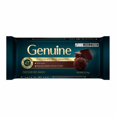 20886 - chocolate meio amargo barra 2,1kg Genuine