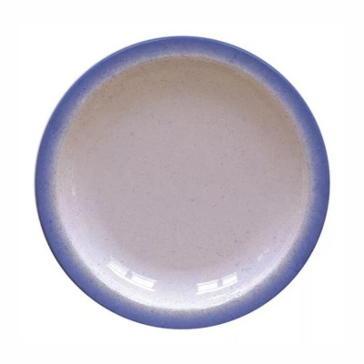 20912 - prato raso 28cm sem borda rústico contorno azul porcelana Tramontina un