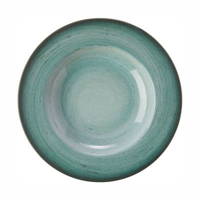20914 - prato fundo 23cm com borda rústico verde porcelana Tramontina un