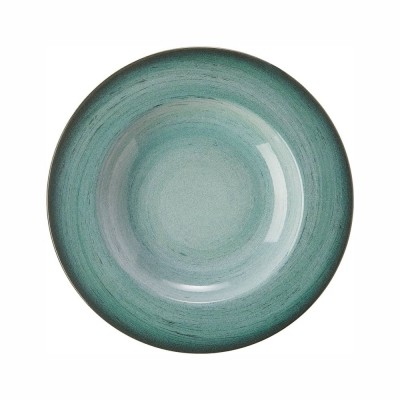 20916 - prato raso 27cm com borda rústico verde porcelana Tramontina un