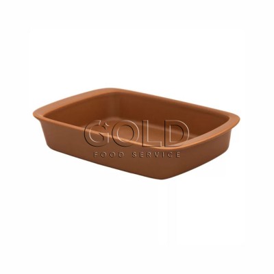 21186 - travessa refratária retangular funda  34 x 21 x 6,5cm 2L marrom cerâmica tango Oxford un